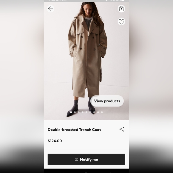 Double breasted trench coat - Picture 2 of 3